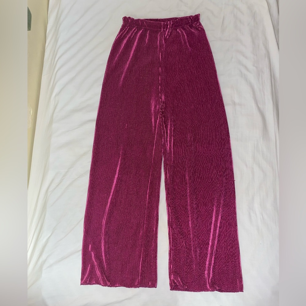 ❌SOLD - Magenta Pleated Pants